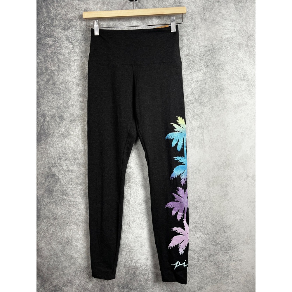 PINK Victoria's Secret High Waist Full Length Glitter Palm Tree Legging SM NWT